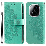 For Xiaomi Redmi Note 14 Pro+ 5G / Note 14 Pro 5G / Poco X7 5G Case Floral Pattern PU Leather Phone Cover