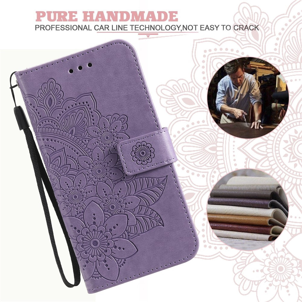 For Samsung Galaxy S25+ Case Floral Pattern PU Leather Wallet Stand Phone Cover