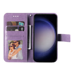 For Samsung Galaxy S25+ Case Floral Pattern PU Leather Wallet Stand Phone Cover