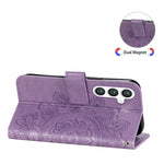 For Samsung Galaxy S25+ Case Floral Pattern PU Leather Wallet Stand Phone Cover