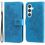 For Samsung Galaxy S25+ Case Floral Pattern PU Leather Wallet Stand Phone Cover
