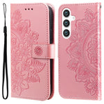 For Samsung Galaxy S25+ Case Floral Pattern PU Leather Wallet Stand Phone Cover