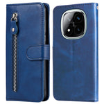 For Xiaomi Redmi Note 14 Pro+ 5G / Note 14 Pro 5G / Poco X7 5G Case Zipper Wallet Calf Texture PU Leather Phone Cover
