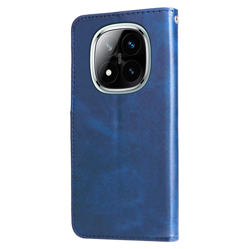 For Xiaomi Redmi Note 14 Pro+ 5G / Note 14 Pro 5G / Poco X7 5G Case Zipper Wallet Calf Texture PU Leather Phone Cover