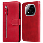 For Xiaomi Redmi Note 14 Pro+ 5G / Note 14 Pro 5G / Poco X7 5G Case Zipper Wallet Calf Texture PU Leather Phone Cover