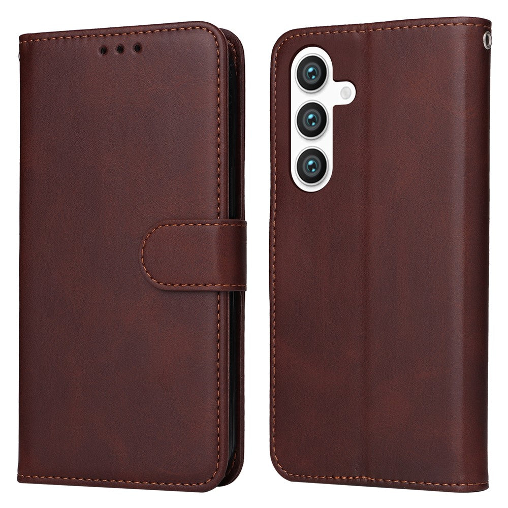 Til Samsung Galaxy S25+ Cover Wallet PU Læder Folio Flip Telefon Cover
