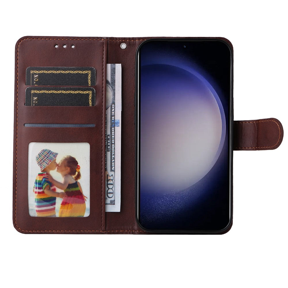 Til Samsung Galaxy S25+ Cover Wallet PU Læder Folio Flip Telefon Cover