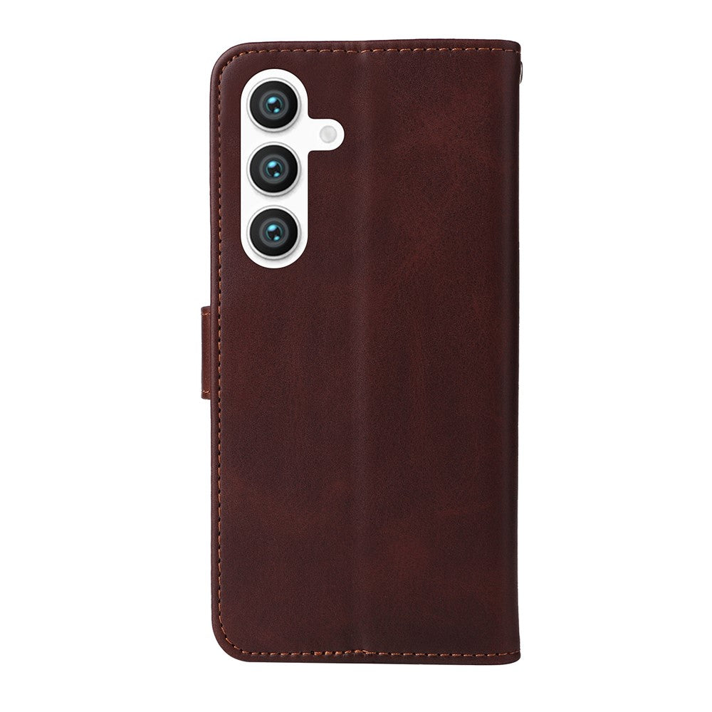 Til Samsung Galaxy S25+ Cover Wallet PU Læder Folio Flip Telefon Cover