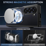 For Samsung Galaxy Z Fold5 5G Magnetic Case Heat Dissipation Aromatherapy Kickstand Silicone+PC Phone Cover