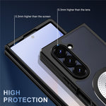 For Samsung Galaxy Z Fold5 5G Magnetic Case Heat Dissipation Aromatherapy Kickstand Silicone+PC Phone Cover