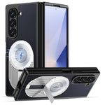 For Samsung Galaxy Z Fold5 5G Magnetic Case Heat Dissipation Aromatherapy Kickstand Silicone+PC Phone Cover