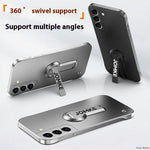For Samsung Galaxy S23+ Case Hard PC Frameless Baking Paint Kickstand Phone Cover