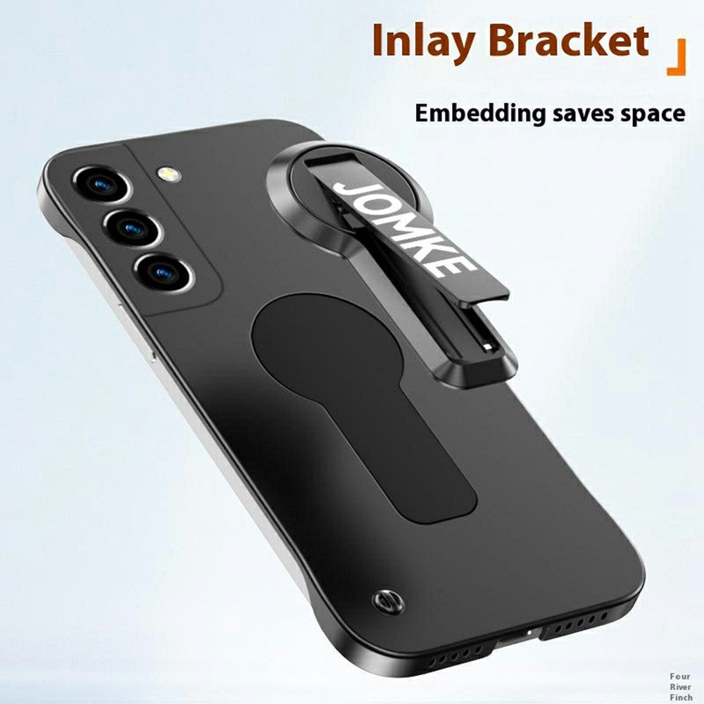 For Samsung Galaxy S23+ Case Hard PC Frameless Baking Paint Kickstand Phone Cover