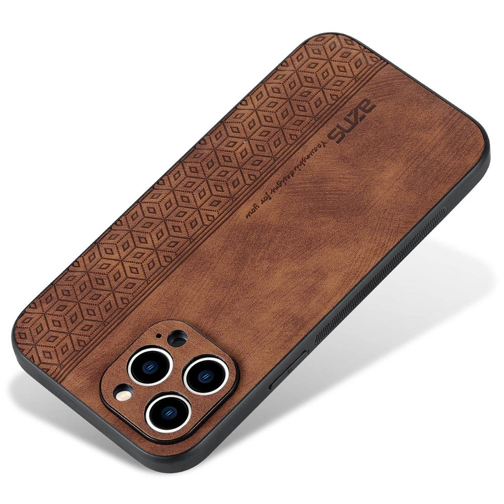 AZNS For iPhone 12 Pro 6.1 inch Anti-scratch PU Leather+TPU Phone Cover Imprinted Pattern Cell Phone Case