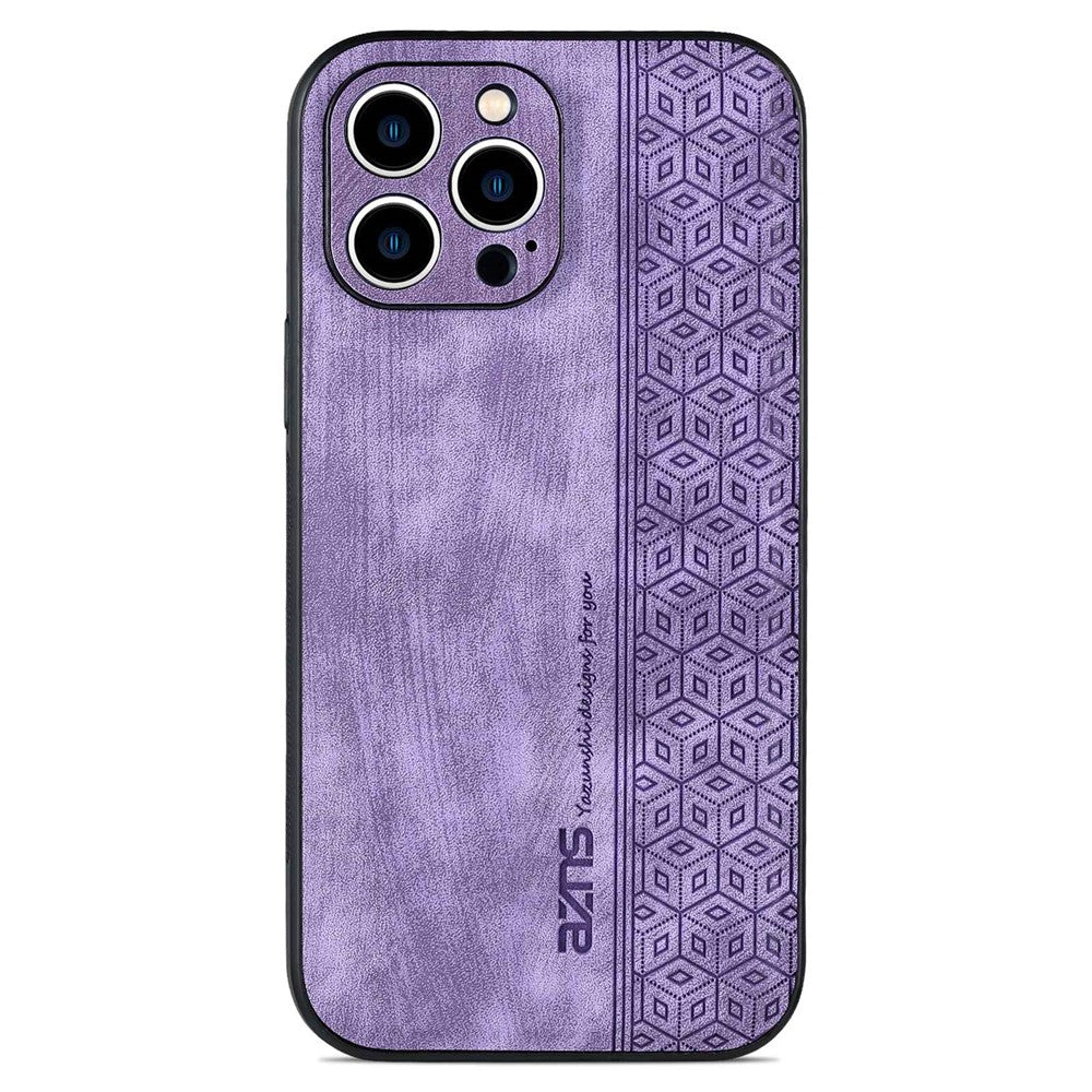AZNS For iPhone 12 Pro 6.1 inch Anti-scratch PU Leather+TPU Phone Cover Imprinted Pattern Cell Phone Case