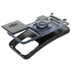 For Xiaomi 14T Case PC+TPU Kickstand Phone Protector with Lens Cover