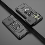 For Xiaomi 14T Case PC+TPU Kickstand Phone Protector with Lens Cover