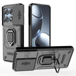 For Xiaomi 14T Pro Case PC+TPU Kickstand Phone Protector with Lens Cover