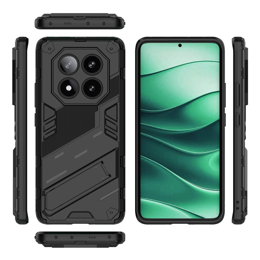 For Xiaomi Redmi Note 14 Pro 5G / Poco X7 5G Case PC+TPU Shockproof Phone Cover with Kickstand