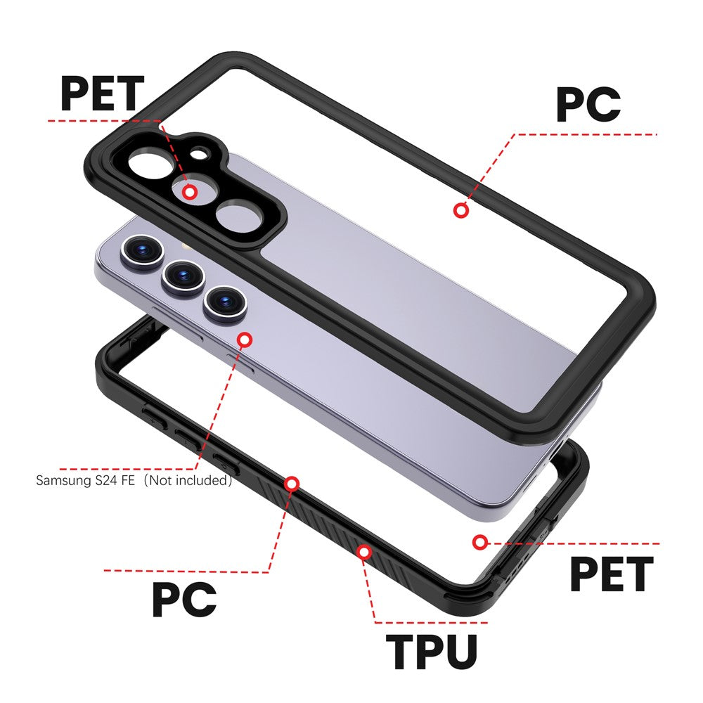 REDPEPPER FS-serien til Samsung Galaxy S24 FE Etui IP68 Vandtæt Telefoncover med Klar Bagside