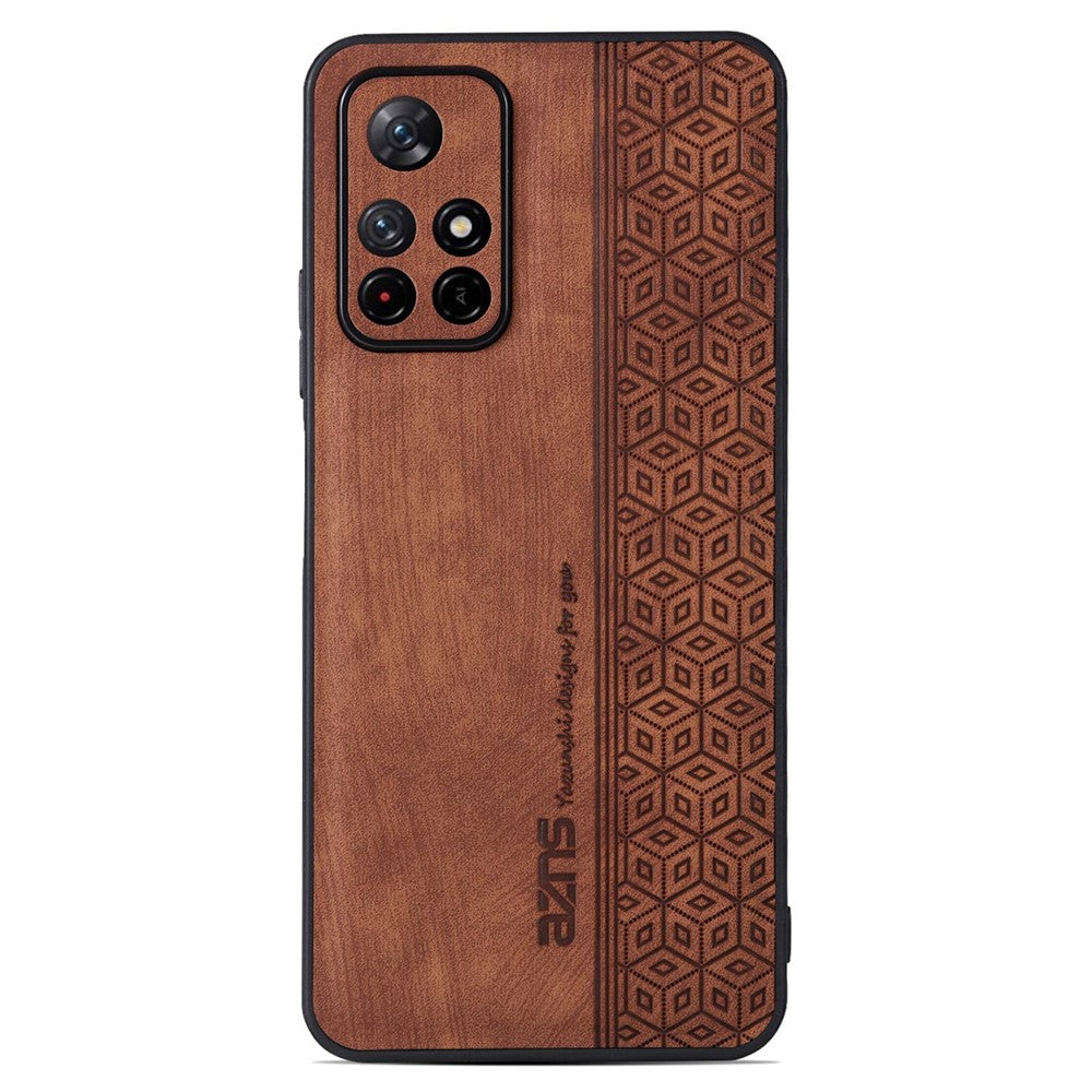 AZNS För Xiaomi Redmi Note 11T 5G / Note 11S 5G / Note 11 5G (MediaTek) / Poco M4 Pro 5G Mönster mobilskal Läderbelagt TPU-skal