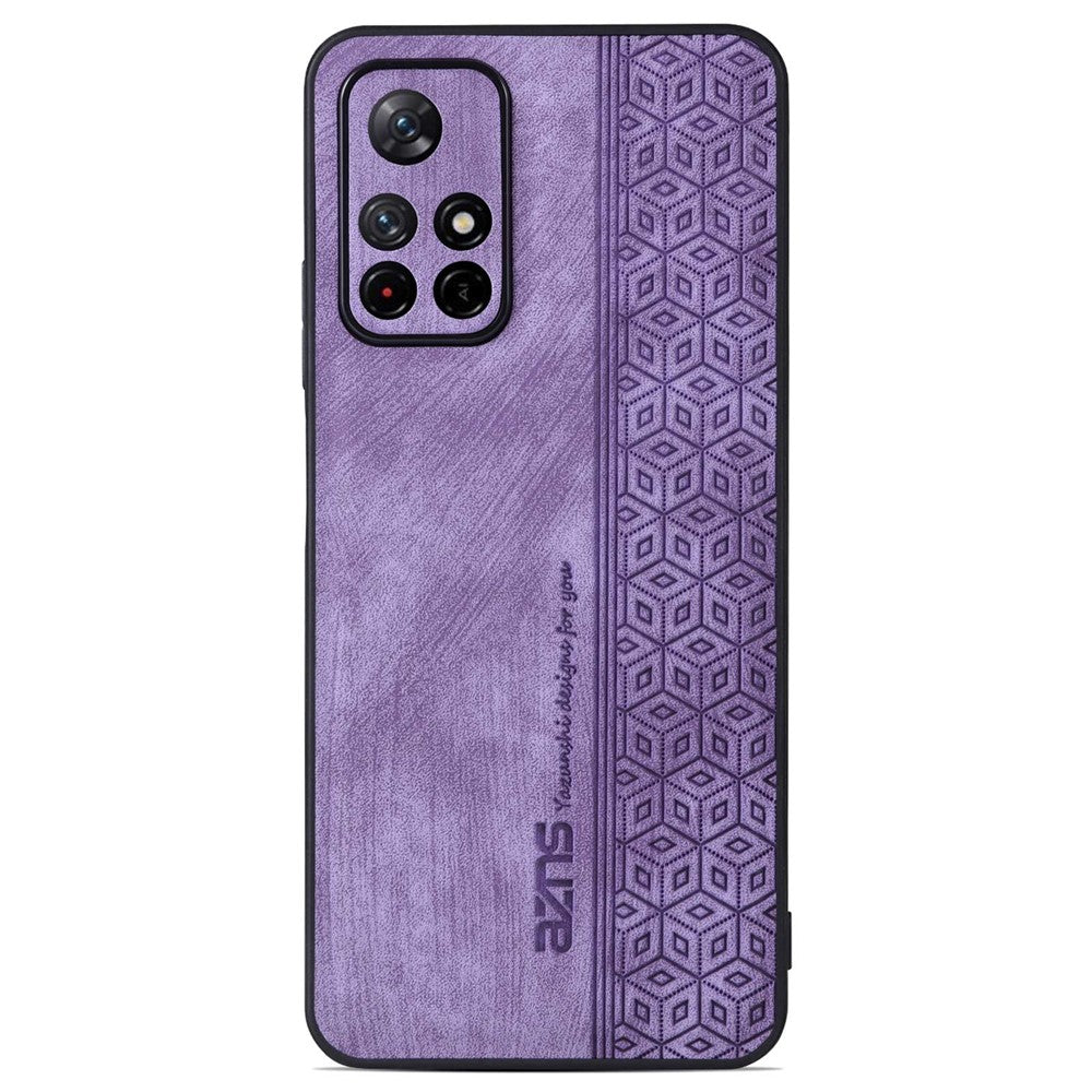 AZNS För Xiaomi Redmi Note 11T 5G / Note 11S 5G / Note 11 5G (MediaTek) / Poco M4 Pro 5G Mönster mobilskal Läderbelagt TPU-skal