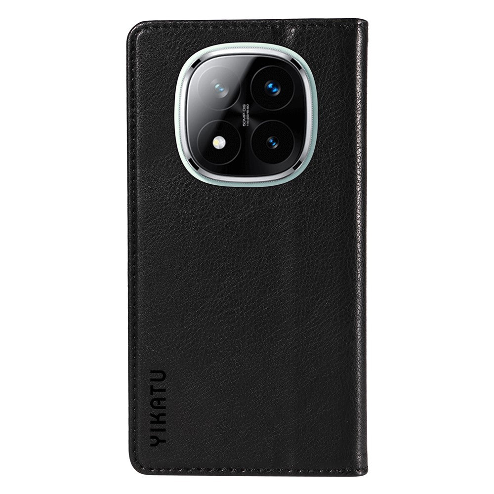 YIKATU YK-006 For Xiaomi Redmi Note 14 Pro+ 5G / Note 14 Pro 5G / Poco X7 5G Wallet Case Litchi Grain Leather Phone Cover