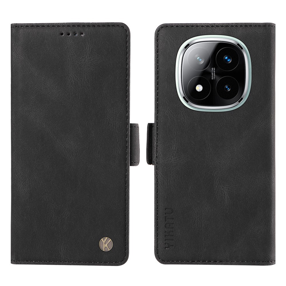YIKATU YK-005 For Xiaomi Redmi Note 14 Pro+ 5G / Note 14 Pro 5G / Poco X7 5G Case PU Leather Wallet Phone Cover Skin Touch Feeling