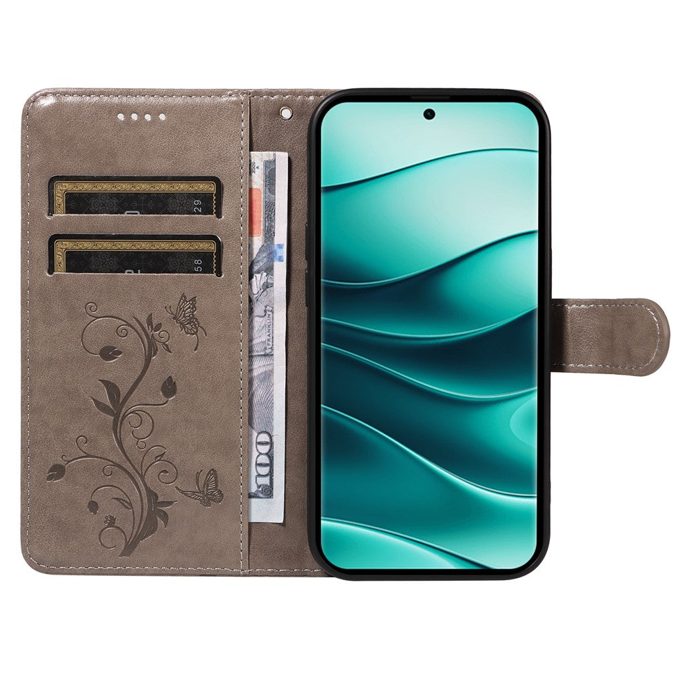 For Xiaomi Redmi Note 14 Pro+ 5G / Note 14 Pro 5G / Poco X7 5G PU Leather Cases Flower Pattern Wallet Stand Phone Cover with Strap