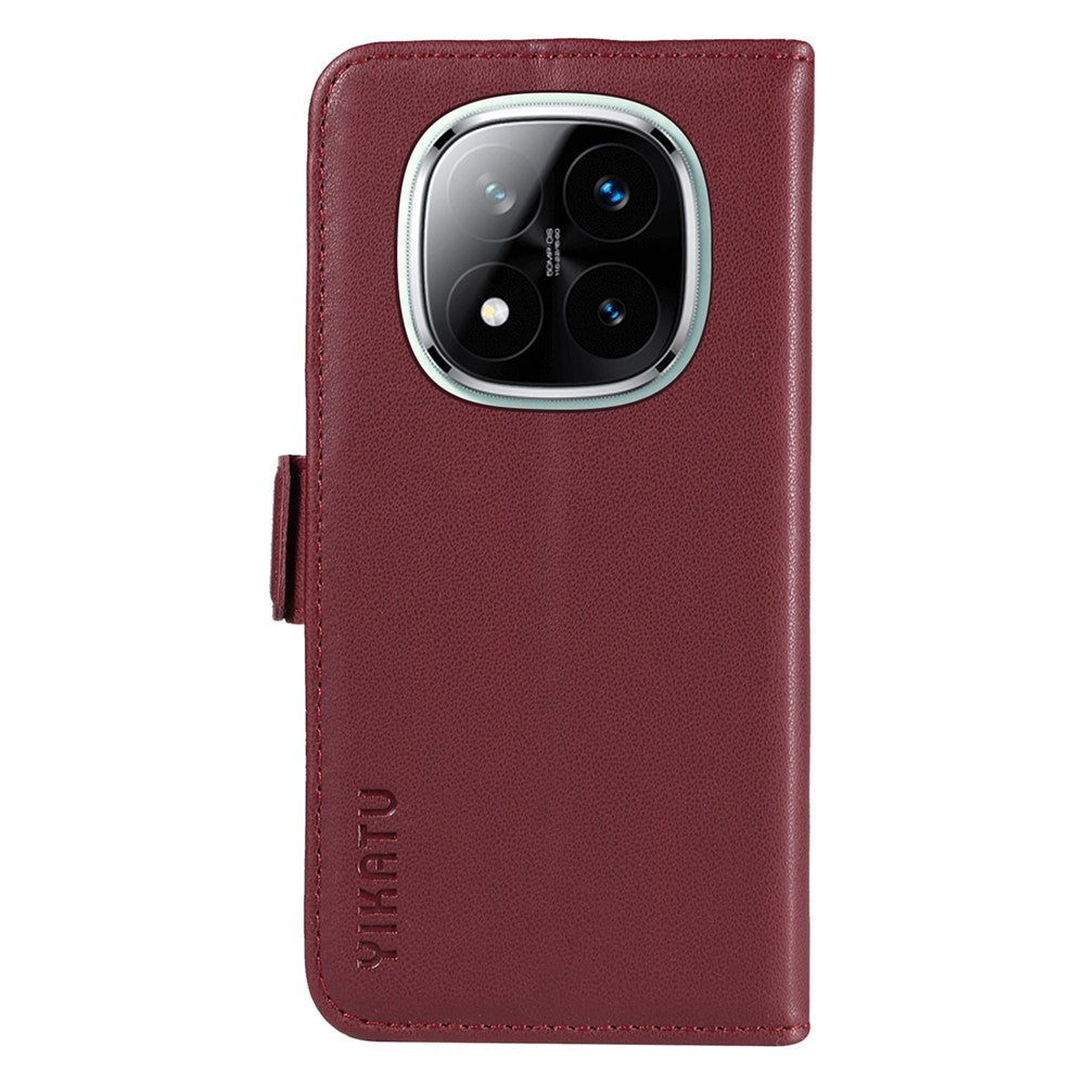 YIKATU YK-003 For Xiaomi Redmi Note 14 Pro+ 5G / Note 14 Pro 5G / Poco X7 5G Case Wallet Stand Leather Phone Cover Side Buckle
