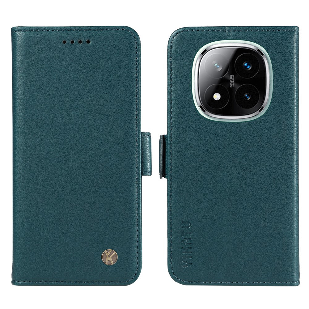 YIKATU YK-003 For Xiaomi Redmi Note 14 Pro+ 5G / Note 14 Pro 5G / Poco X7 5G Case Wallet Stand Leather Phone Cover Side Buckle