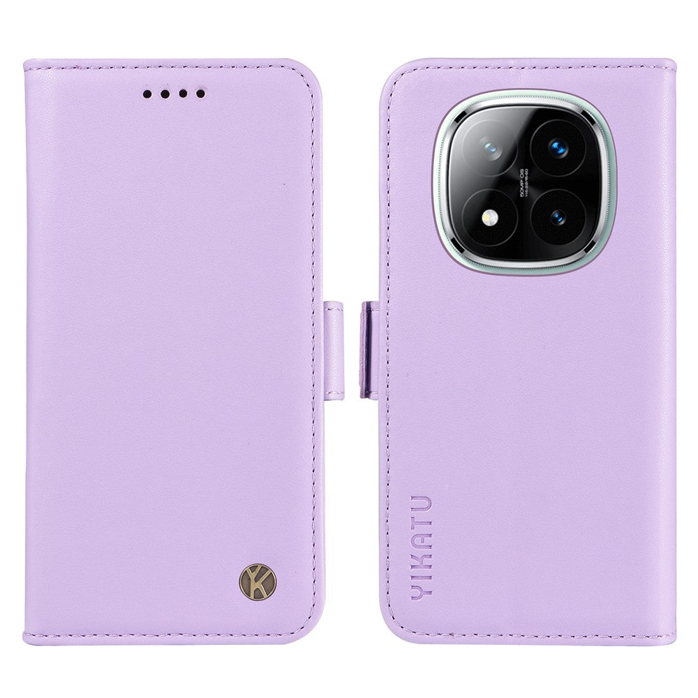 YIKATU YK-003 For Xiaomi Redmi Note 14 Pro+ 5G / Note 14 Pro 5G / Poco X7 5G Case Wallet Stand Leather Phone Cover Side Buckle