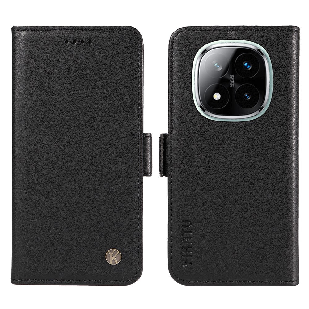 YIKATU YK-003 For Xiaomi Redmi Note 14 Pro+ 5G / Note 14 Pro 5G / Poco X7 5G Case Wallet Stand Leather Phone Cover Side Buckle