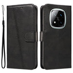 For Xiaomi Redmi Note 14 Pro+ 5G / Note 14 Pro 5G / Poco X7 5G Case Flip Wallet T-Shape Lines Leather Phone Cover