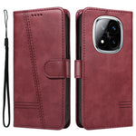 For Xiaomi Redmi Note 14 Pro+ 5G / Note 14 Pro 5G / Poco X7 5G Case Flip Wallet T-Shape Lines Leather Phone Cover