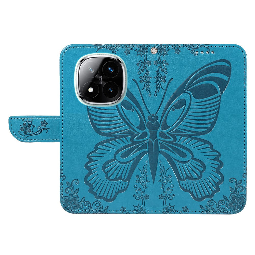 For Xiaomi Redmi Note 14 Pro+ 5G / Note 14 Pro 5G / Poco X7 5G Case Butterfly Pattern Leather Wallet Flip Phone Cover