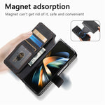 CASENEO Läderfodral för Samsung Galaxy Z Fold3 5G, 2-i-1, Magnetiskt, Avtagbart Plånboksfodral