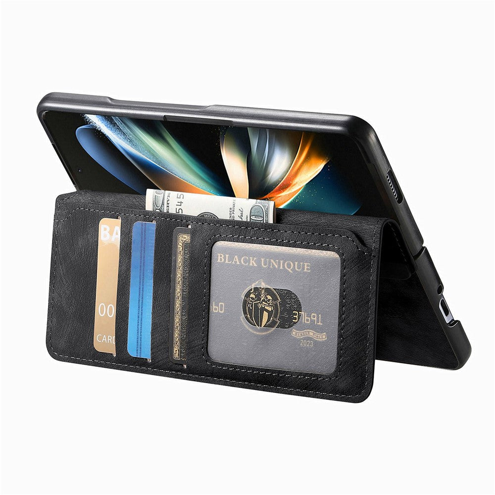 CASENEO Läderfodral för Samsung Galaxy Z Fold3 5G, 2-i-1, Magnetiskt, Avtagbart Plånboksfodral