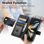 CASENEO Läderfodral för Samsung Galaxy Z Fold3 5G, 2-i-1, Magnetiskt, Avtagbart Plånboksfodral