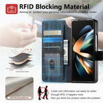 CASENEO Läderfodral för Samsung Galaxy Z Fold3 5G, 2-i-1, Magnetiskt, Avtagbart Plånboksfodral
