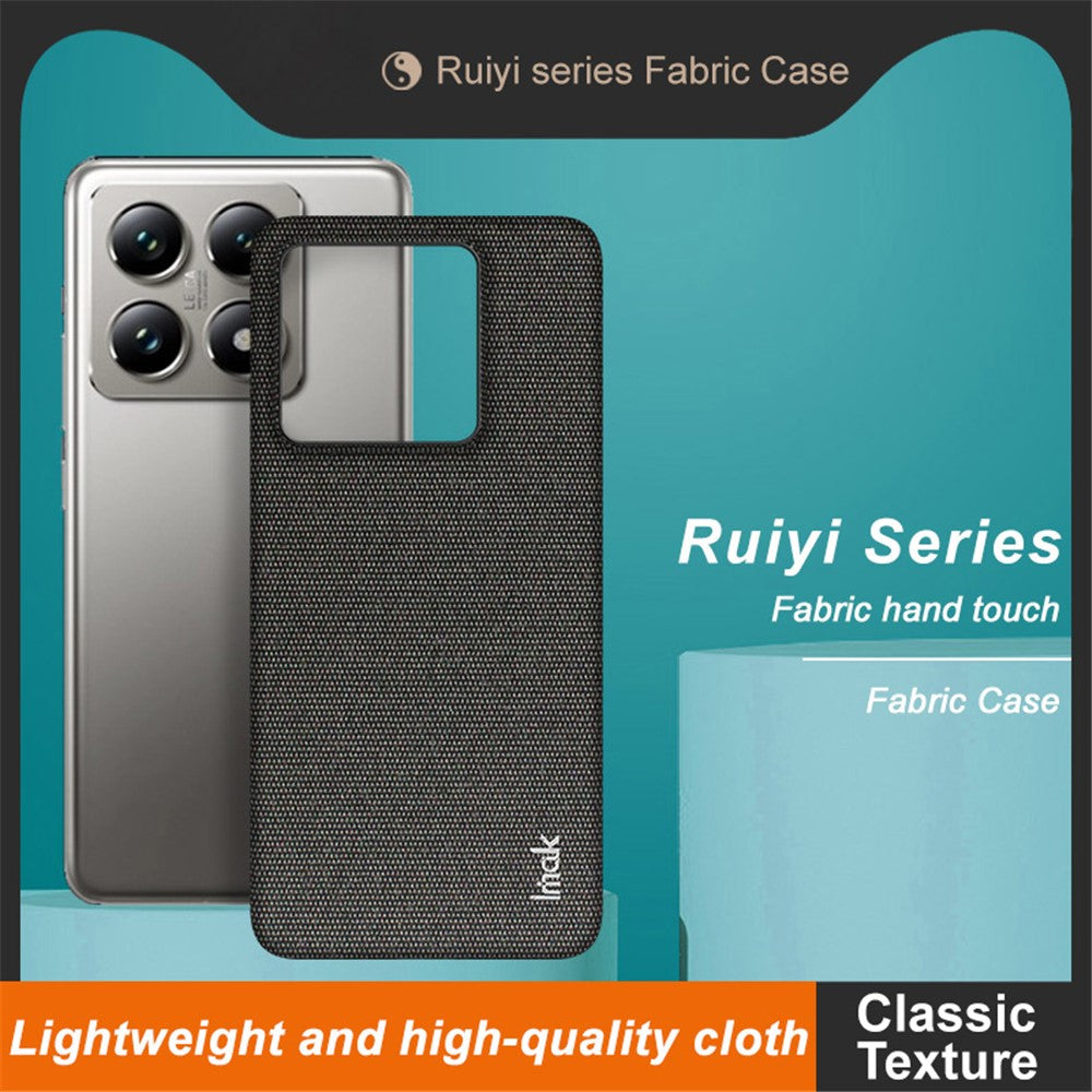 IMAK Ruiyi Series for Xiaomi 14T Pro Case Fabric Texture Leather+PC Phone Back Cover