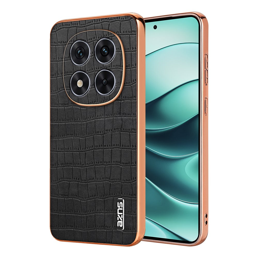 AZNS For Xiaomi Redmi Note 14 Pro 5G / Poco X7 5G Case Electroplating Crocodile Texture PU+TPU Phone Cover