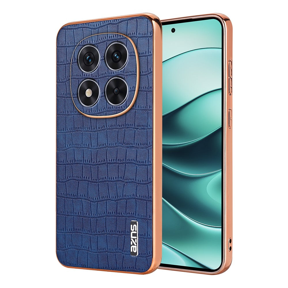 AZNS For Xiaomi Redmi Note 14 Pro+ 5G Case Electroplating Crocodile Texture PU+TPU Phone Cover