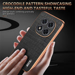 AZNS For Xiaomi Redmi Note 14 Pro+ 5G Case Electroplating Crocodile Texture PU+TPU Phone Cover