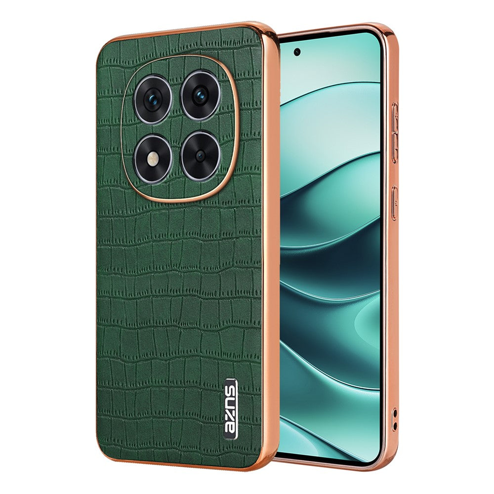 AZNS For Xiaomi Redmi Note 14 Pro+ 5G Case Electroplating Crocodile Texture PU+TPU Phone Cover
