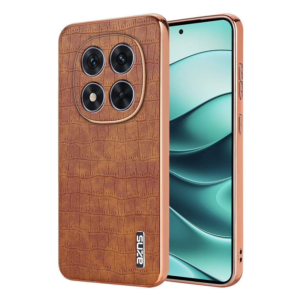 AZNS For Xiaomi Redmi Note 14 Pro+ 5G Case Electroplating Crocodile Texture PU+TPU Phone Cover