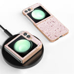 For Samsung Galaxy Z Flip7 FE 5G / Z Flip6 5G Case Electroplating Phone Cover Glitter Surface Design PU+TPU Protective Case