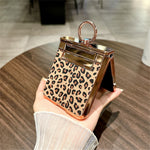For Oppo Find N3 Flip 5G Case Leopard Pattern Ring Holder Rhinestone Hard PC Phone Cover
