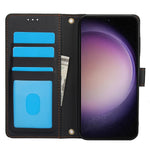 SY-003 Til Samsung Galaxy S25+ Etui PU Læder Stand View Telefonpung Cover med Håndrem