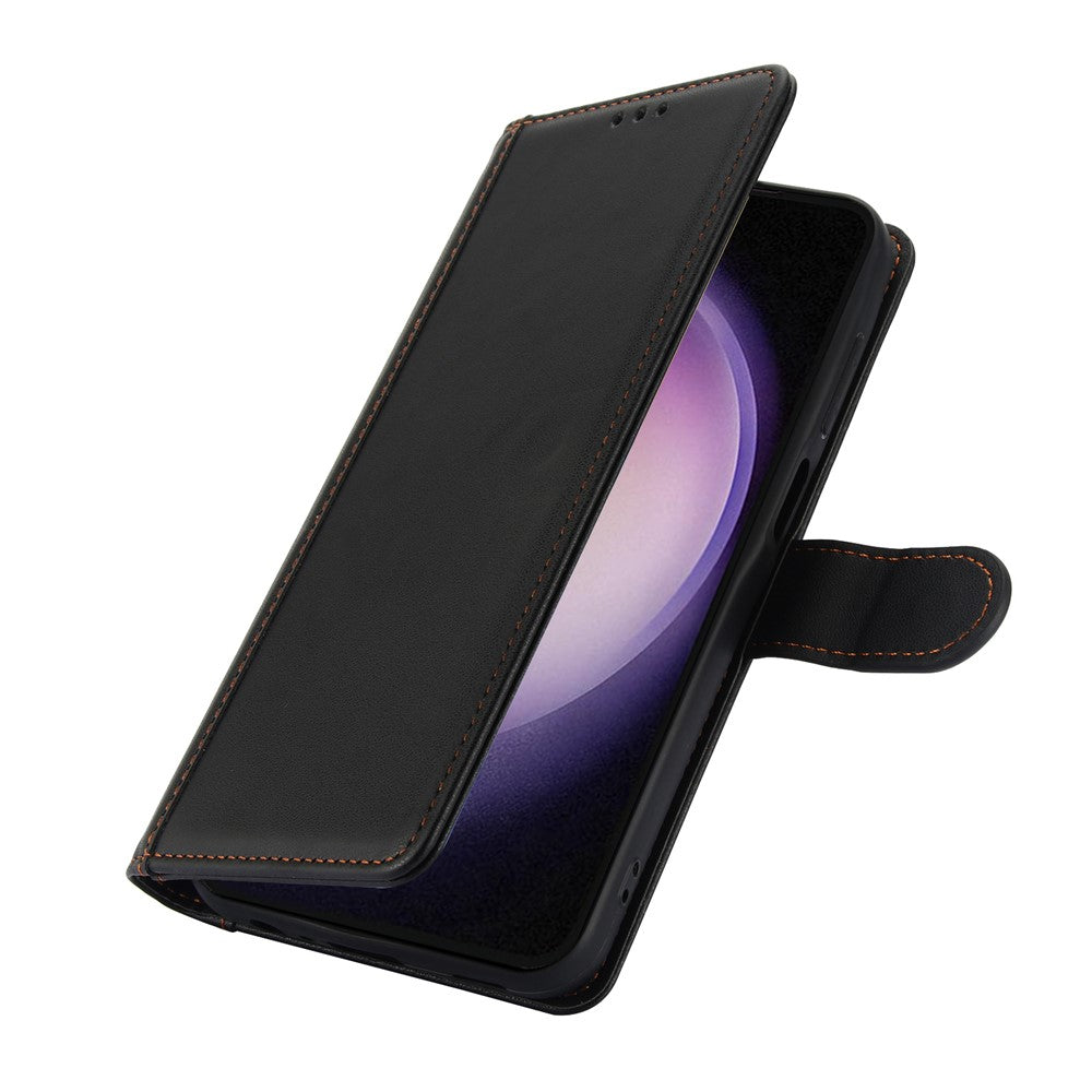 SY-003 Til Samsung Galaxy S25+ Etui PU Læder Stand View Telefonpung Cover med Håndrem